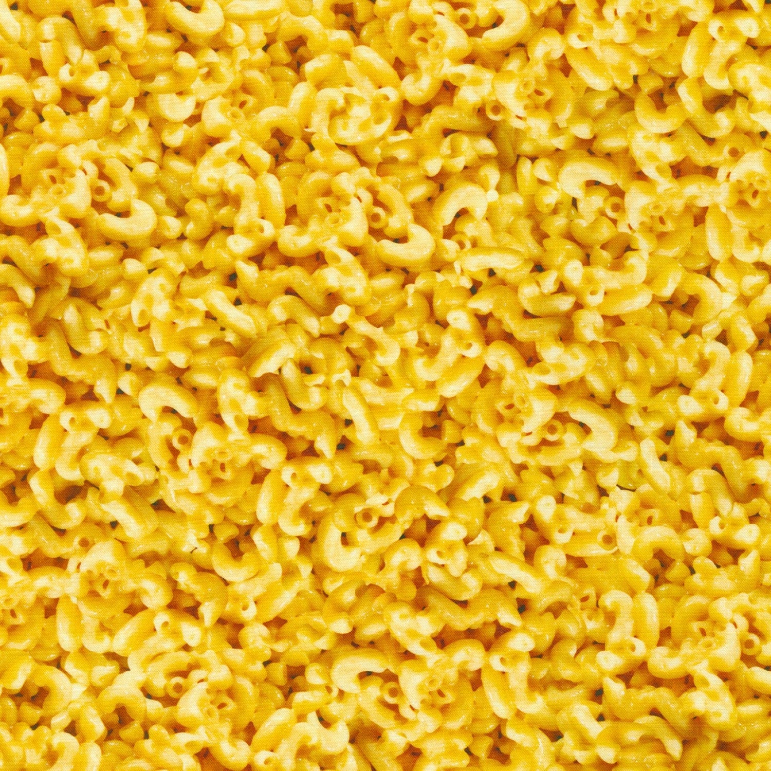 Macaroni and Cheese Fabric - Feast Mode Collection - Robert Kaufman - 100% Cotton - Yellow Food Fabric Cheese Pasta - Ships NEXT DAY