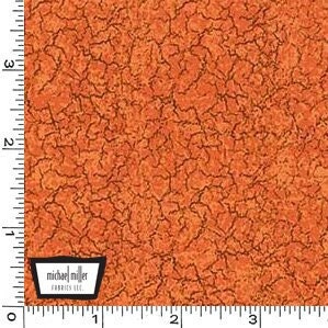 Orange Blender fabric - Dinosaur Tracks - Michael Miller Dinosaurs - 100% Cotton - Prehistoric Fossil Dig Material Jurassic - Ships NEXT DAY