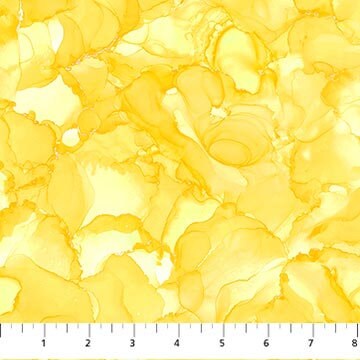 Inspired Alcohol Ink Blobs Fabric - DP26699-52 Yellow - 100% Cotton - Northcott - Bright Yellow Blender