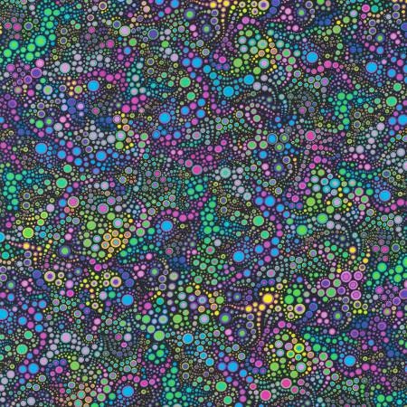 Mardi Gras Circles Fabric - Robert Kaufman - Effervescence - 100% cotton - Carnival Mardi Gras Parade Bubble Fabric