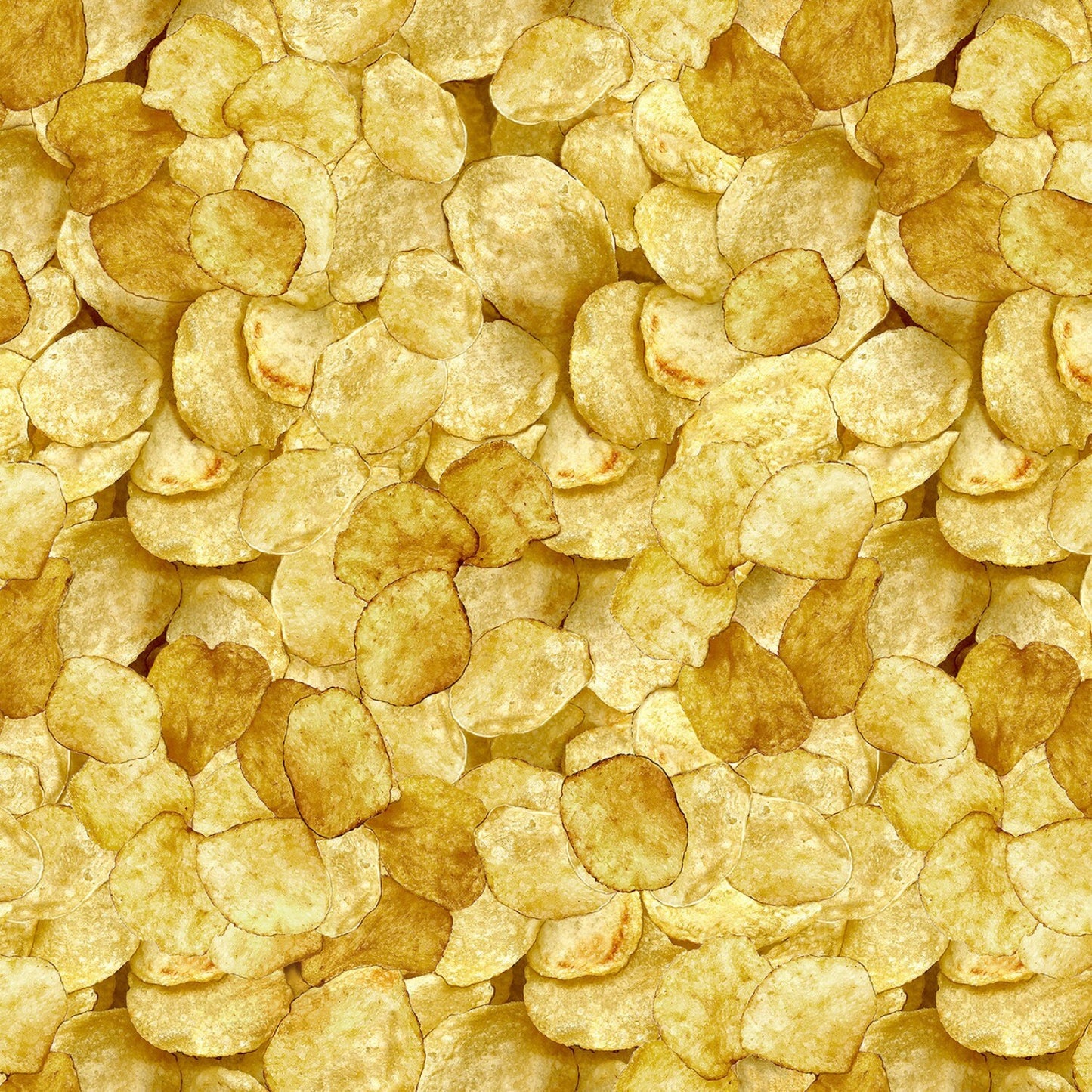 Potato Chips Fabric - Ale House Collection - 100% Cotton - Food fabric - Bar food - Snack Food