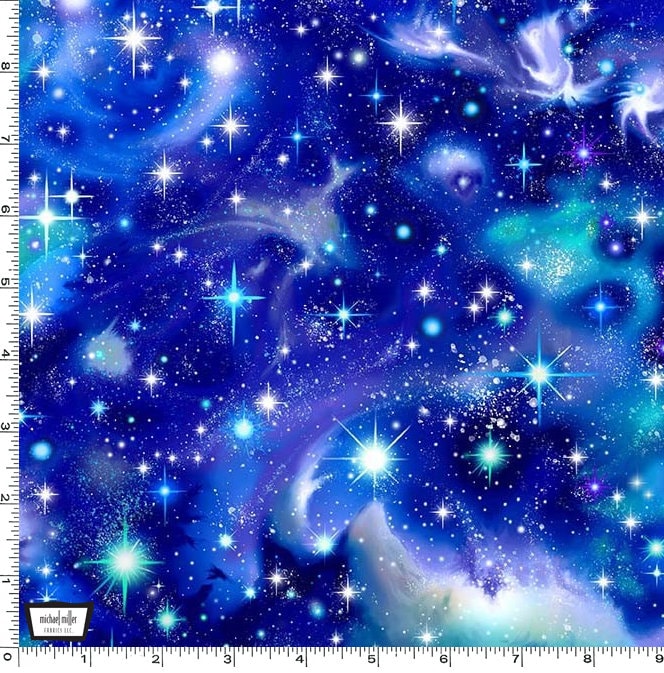 Spiral Galaxies Fabric - Final Frontier - Michael Miller - 100% Cotton - Solar System Material - Space Quilting Fabric