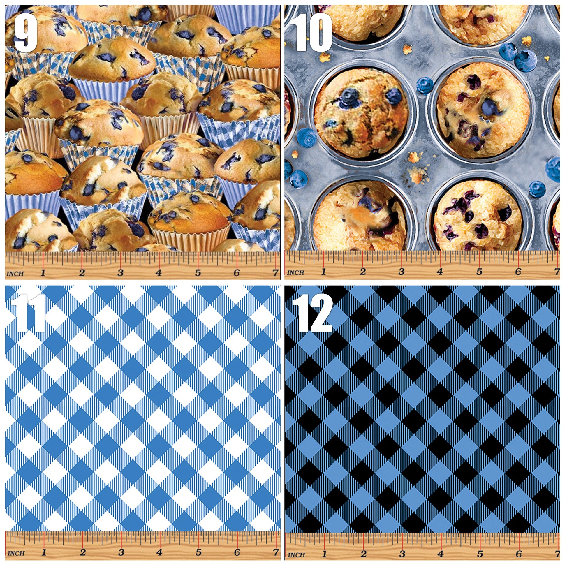 Blueberry Hill - Pick your fabric by the 1/2 yard - Benartex - 100% Cotton Fabric - food theme quilt material