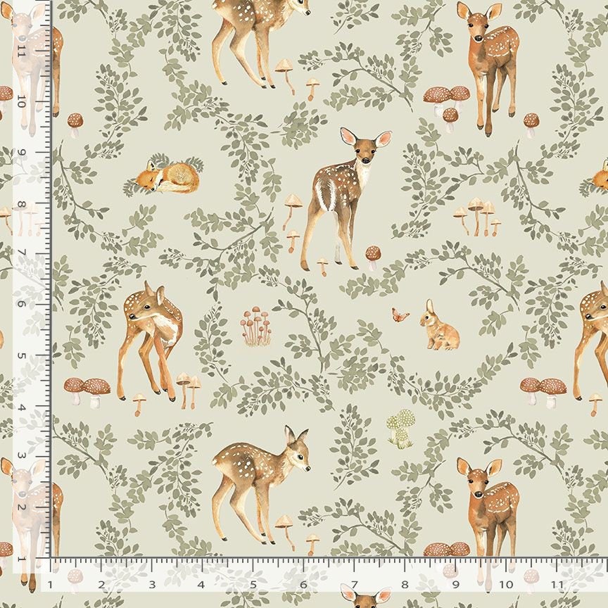 Dear Stella Deer Fabric - Seriously Doe - Timeless Treasures - 100% Cotton Fabric - Moonflower collection - Baby Deer