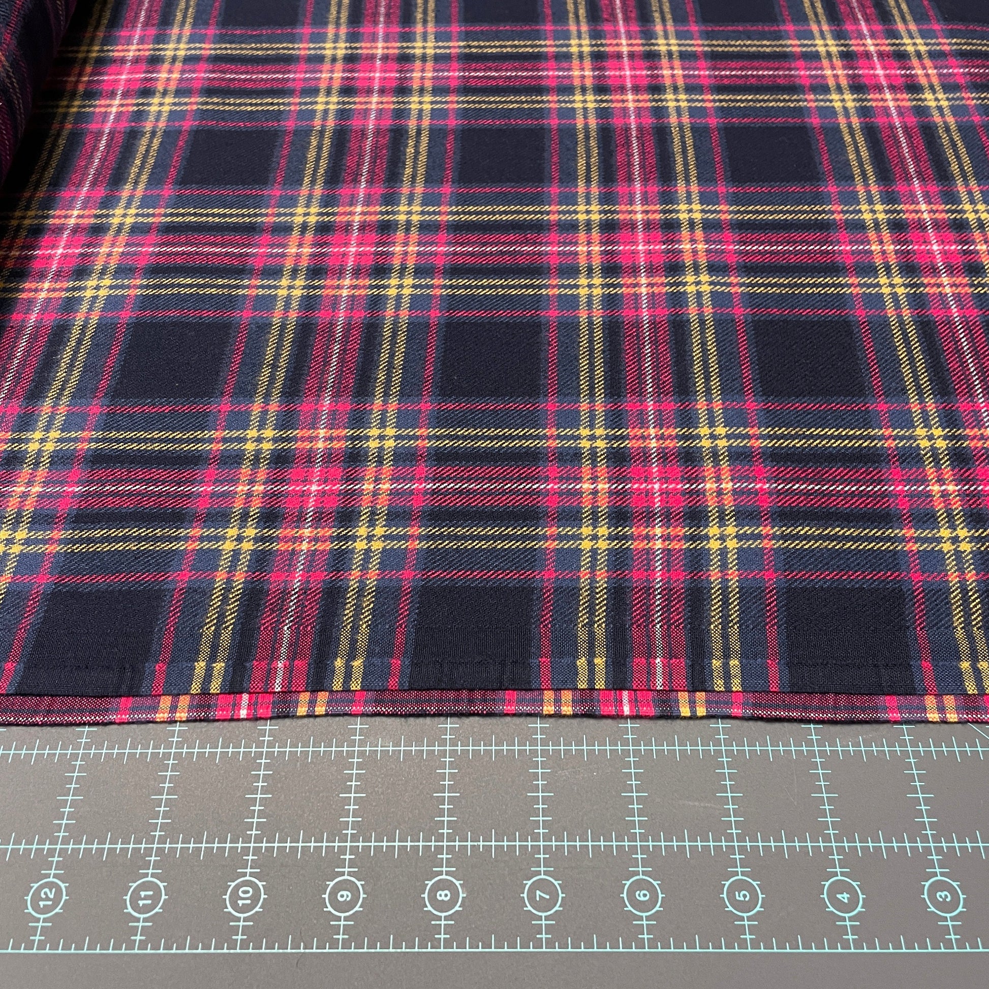 Plaid Navy FLANNEL Fabric - Marcus Fabrics - 100% Cotton Fabric