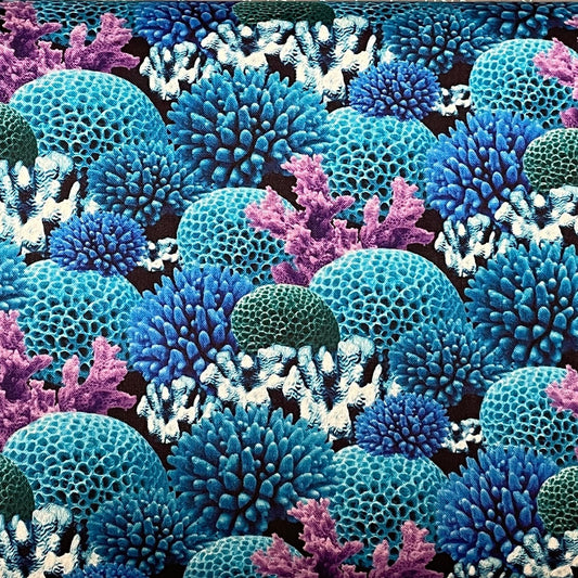 Coral Fabric - Ocean Story - 100% Cotton - Camelot Fabric - Sea Life Nature Beach Scuba Diving Snorkeling Swimming