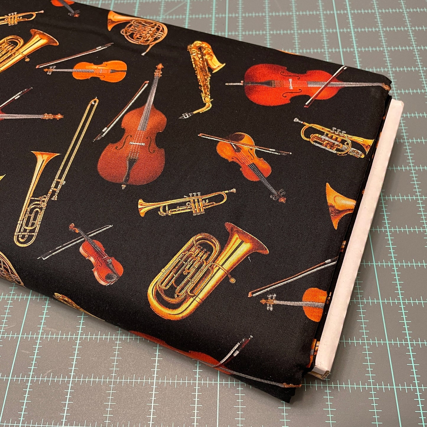 Musical Instruments fabric - 100% Cotton - Jazz Collection - Elizabeth's Studio - Band Orchestra material