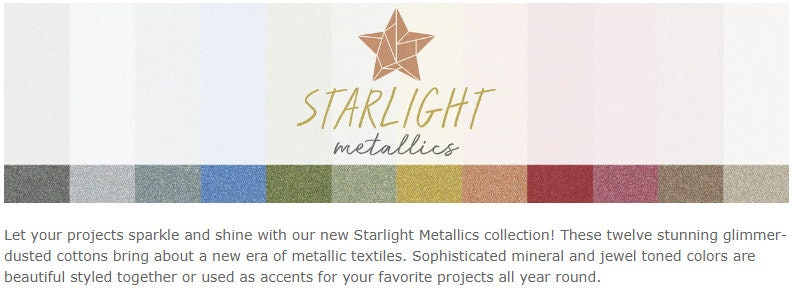 Starlight Metallics - Gunmetal - Quilting Cotton - Maywood Studio - MASM1000-K2 - Dark Grey
