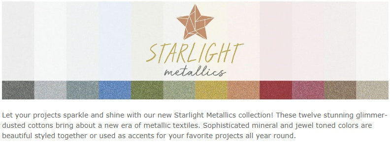 Gold Quilting Cotton - Metallic Gold - Maywood Studio Starlight Metallics - MASM1000-S